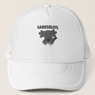 Gorra De Camionero Axolotl Gamesolotl Cute Animales Para Jugadores