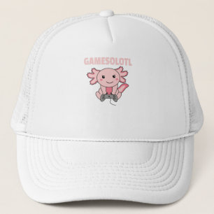 Gorra De Camionero Axolotl Gamesolotl Cute Animales Para Jugadores