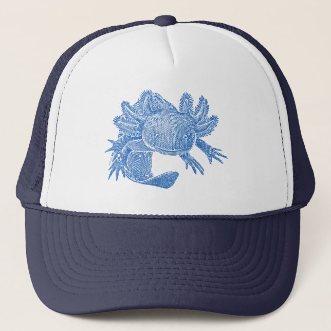 Gorra De Camionero Axolotl Trucker Hat - BLUE (Anverso)