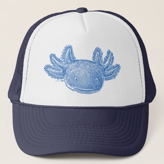 Gorra De Camionero Axolotl Trucker Hat - BLUE (Anverso)
