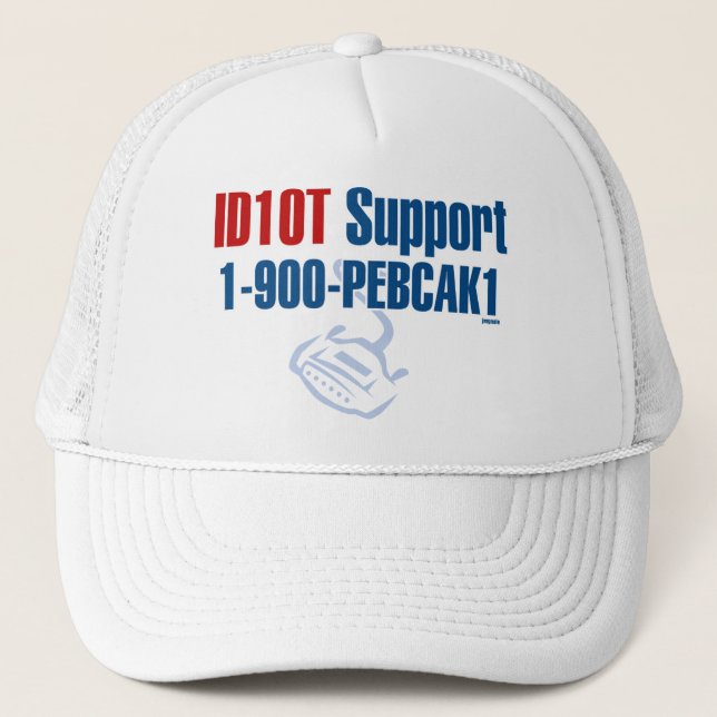 Gorra De Camionero Ayuda de ID10T (Anverso)