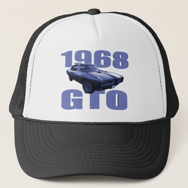 Gorra De Camionero Azul 1968 de Pontiac GTO (Anverso)