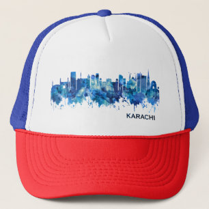 Gorra De Camionero Azul aéreo de Pakistán de Karachi