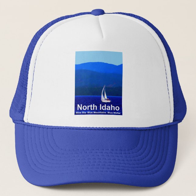 Gorra De Camionero Azul de Idaho del Norte (Anverso)