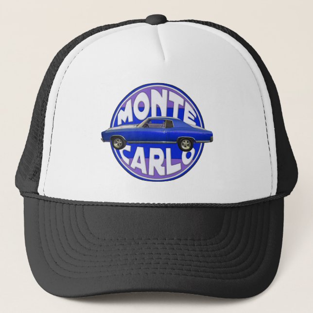 Gorra De Camionero azul de medianoche 1970 de Monte Carlo (Anverso)