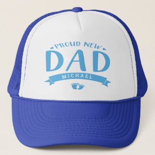 Gorra De Camionero Azul de nuevo padre personalizado