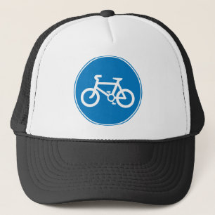 Gorra De Camionero Azul del casquillo de la bicicleta