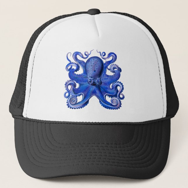 Gorra De Camionero Azul del pulpo de Haeckel (Anverso)