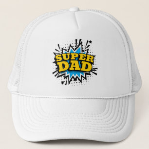 Gorra De Camionero Azul Negro Amarillo Blanco Super Papá Genial