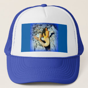 Gorra De Camionero azul negro-haired de la sirena