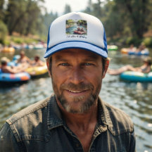Gorra de camionero azul para aventura de viaje flo