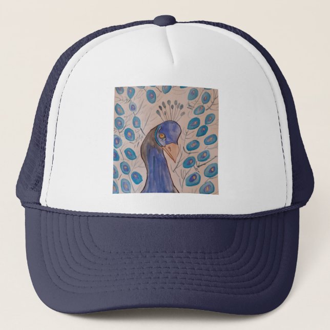 Gorra De Camionero Azul pavo real (Anverso)