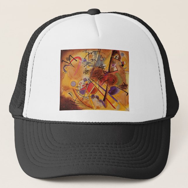 Gorra De Camionero Azul rojo amarillo amarillo marrón de Kandinsky (Anverso)