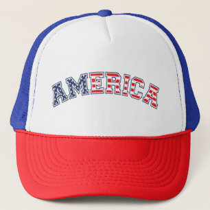 Gorra De Camionero Azul rojo blanco