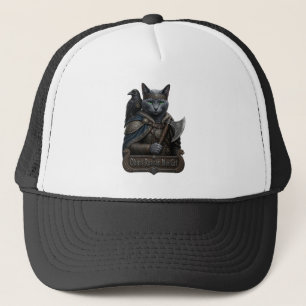 Gorra De Camionero Azul Ruso Gato Noble Odin