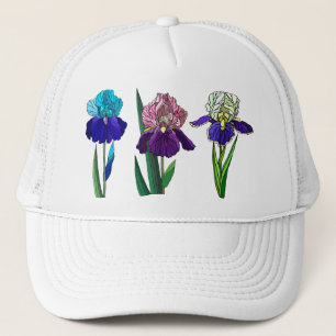 Gorra De Camionero Azules, rosados, iristas púrpura