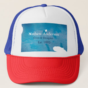 Gorra De Camionero Azules rústicos de color azul textura de jeans aña