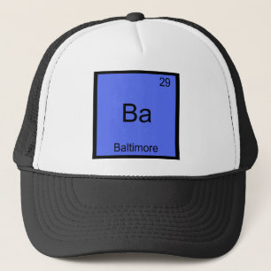 Gorra De Camionero Ba - Camiseta del símbolo del elemento químico de 