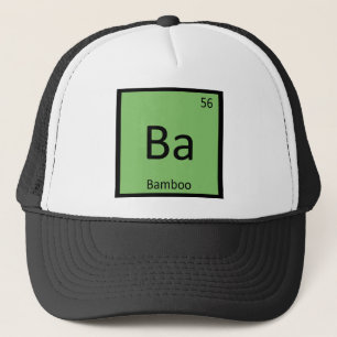 Gorra De Camionero Ba - Química del Bambú Símbolo de la Tabla Periódi