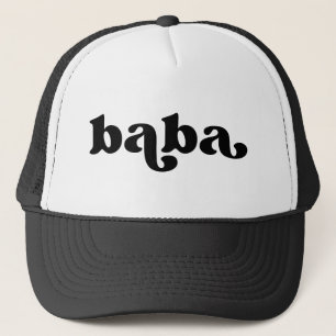 Gorra De Camionero Babá japonesa retro negro y blanco