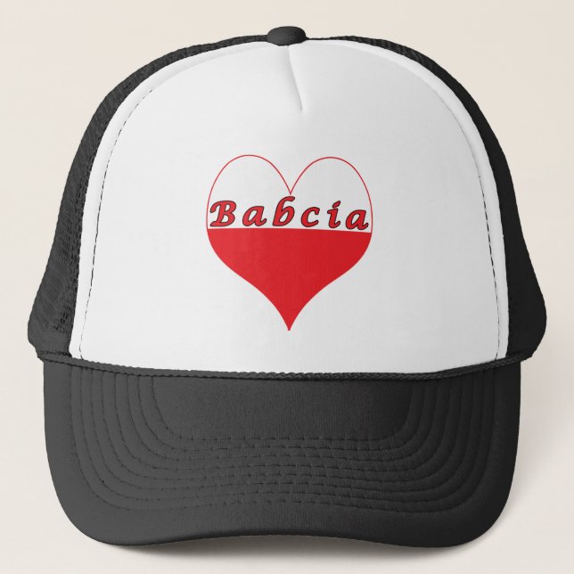 Gorra De Camionero Babcia Corazón Polaco (Anverso)