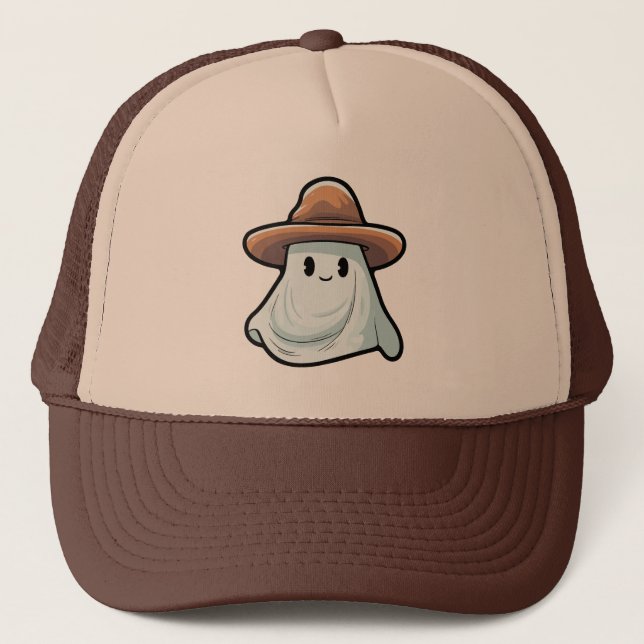 Gorra De Camionero Baby Boo Cowboy Ghost Halloween (Anverso)