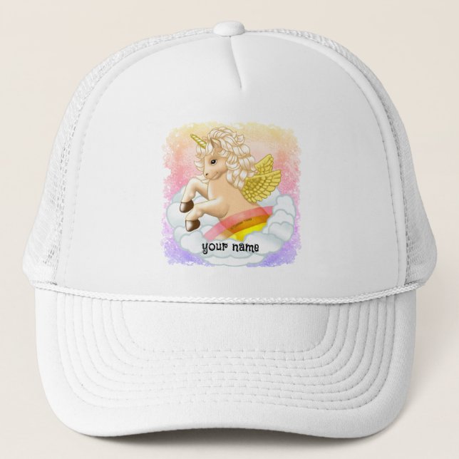 Gorra De Camionero Baby Rainbow Unicorn (Anverso)
