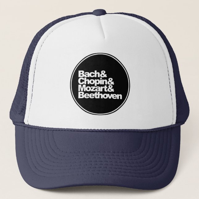 Gorra De Camionero Bach and Chopin and Mozart and Beethoven (Anverso)