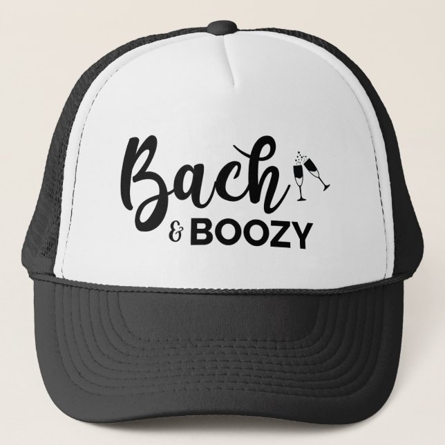 Gorra de camionero Bach & Boozy para despedida de  (Anverso)