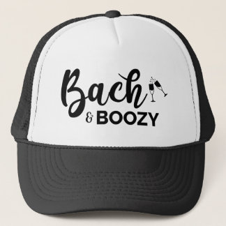 Gorra de camionero Bach & Boozy para fiesta de sol
