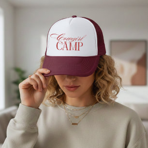 Gorra De Camionero Bachelorette del Campamento Personalizado de Chica