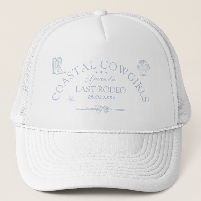 Gorra De Camionero Bachelorette Occidental Náutica Costera (Anverso)