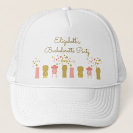 Gorra De Camionero Bachelorette Retro Champagne Glam 1960