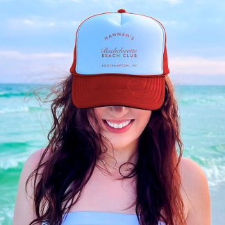 Gorra De Camionero Bachelorette Roja Retro Moderna Vntage