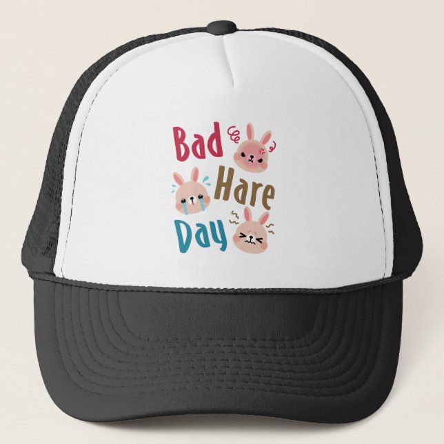 Gorra De Camionero Bad Hare Day Conejo Conejo Conejo Conejo Kawaii Pa (Anverso)