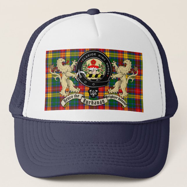 Gorra De Camionero Badge Buchanan Clan y Tartán (Anverso)