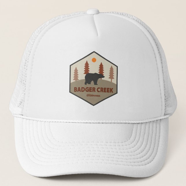 Gorra De Camionero Badger Creek Wilderness Oregon Bear (Anverso)