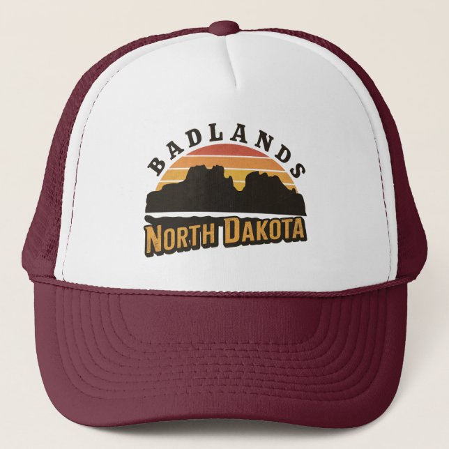 Gorra De Camionero Badlands North Dakota Retro (Anverso)
