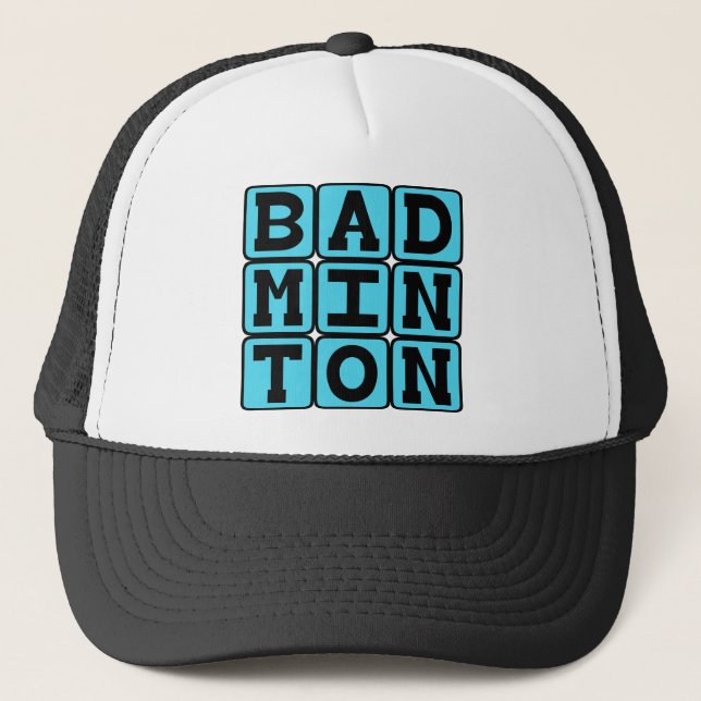 Gorra De Camionero Bádminton, Deporte de Raqueta (Anverso)