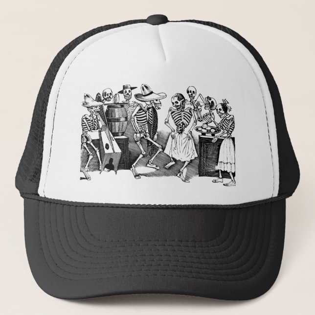 Gorra De Camionero "Bailando el Jarabe en el otro mundo " (Anverso)