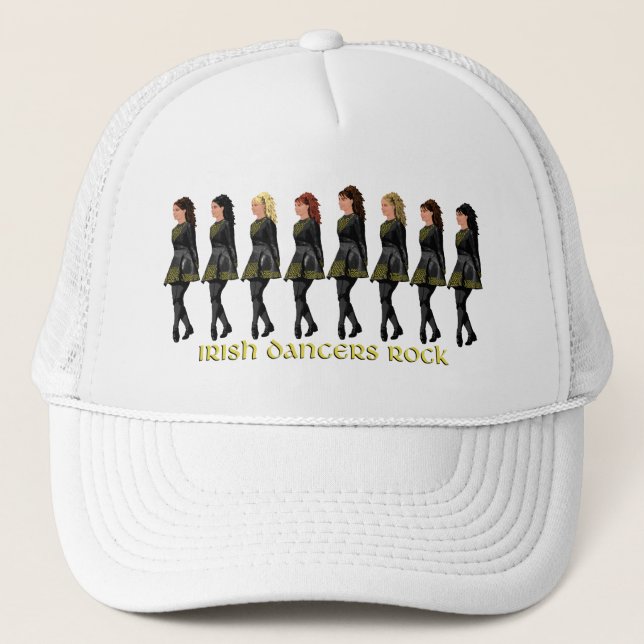 Gorra De Camionero Bailarines de Step Irlandés Rockean (Anverso)