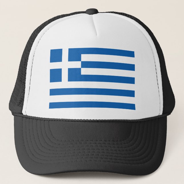 Gorra De Camionero ¡Bajo coste!Bandera de Grecia (Anverso)