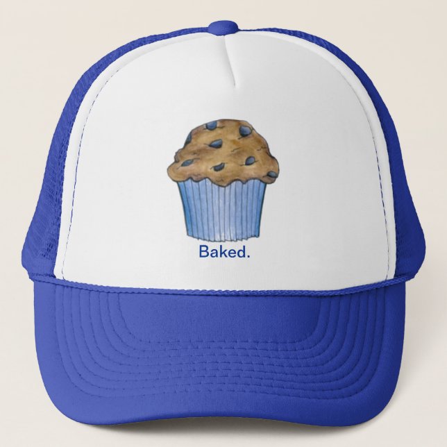 Gorra De Camionero Baked Baking Blueberry Muffin Breakfast Food Baker (Anverso)
