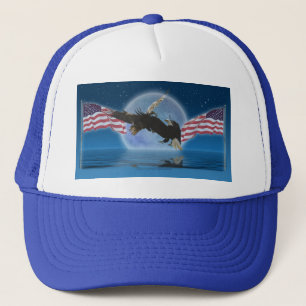 Gorra De Camionero BALD EAGLE y US FLAG Patriot Series