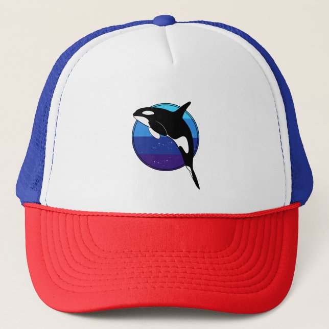 Gorra De Camionero Ballena asesina, orca (Anverso)