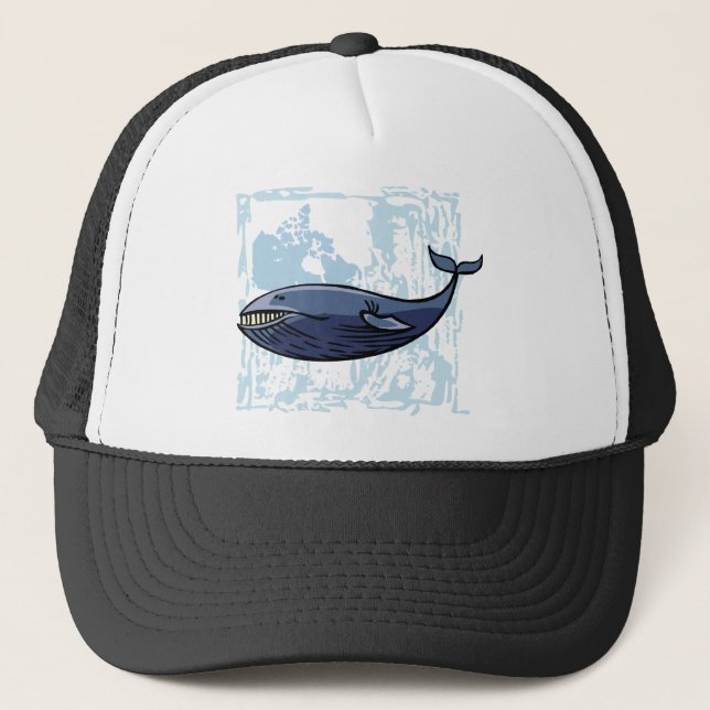 Gorra De Camionero Ballena azul feliz (Anverso)