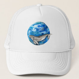 Gorra De Camionero Ballena de la Tierra Azul