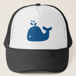 Gorra De Camionero Ballena de silueta azul de la marina