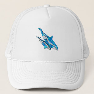 Gorra De Camionero Ballenas tribales orcas