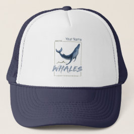 Gorra De Camionero Ballenas y acuarelas oceánicas Cetacean